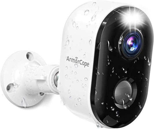 Security Cameras Wireless Outdoor, Battery Powered 2k Color Night Vision, IP66 Weatherproof, 2-Way Talk, 2.4Ghz WiFi Cameras for Home Security