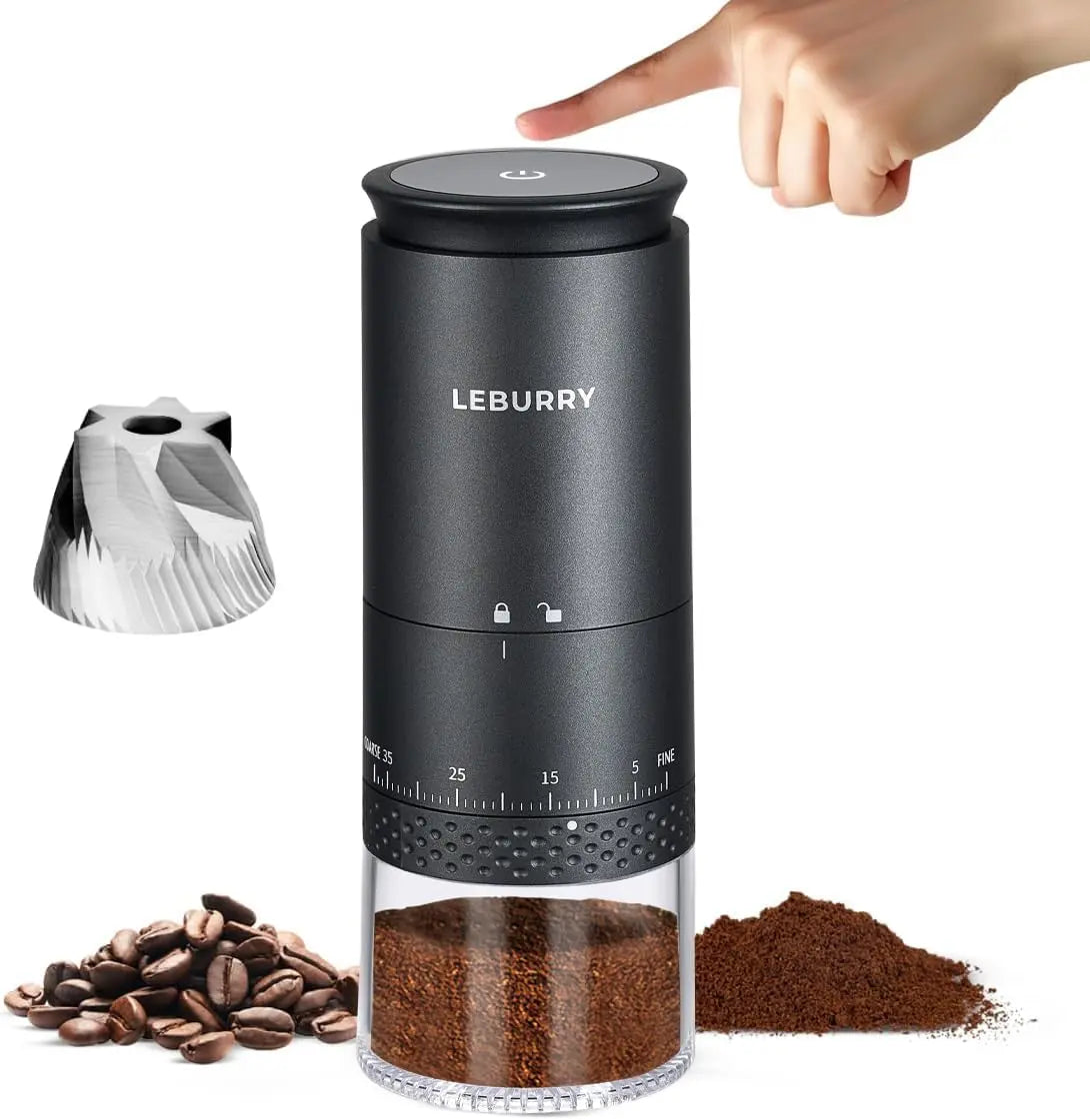 Burr Coffee Grinder, Portable Espresso Grinder for Travel, Camping