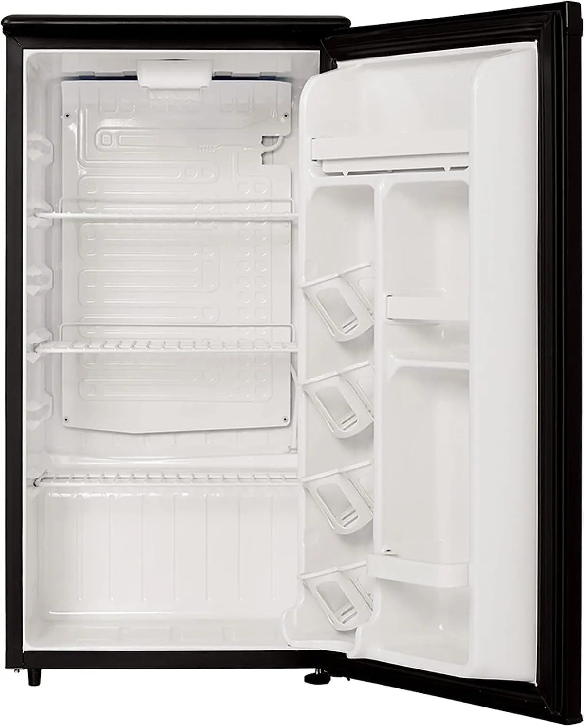 roomwell E-Star 3.3 Cu. Ft. Mini Fridge without Freezer, AUTO DEFROST, Reversible Single Door, Glass Shelf Refrigerator, Dorm, and Office