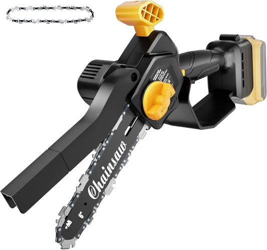 Mini Chainsaw Compatible with DeWalt 20V MAX Battery, Handheld Electric Wood Cutter with Tool-Free Tensioning & Overheat Auto-Stop Tool Only