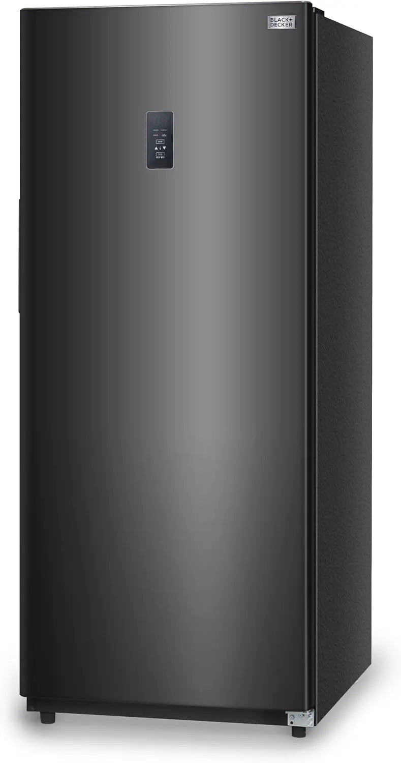 BLACK+DECKER 14 Cu. Ft. Convertible Freezer Refrigerator, Upright Freezer with Glass Shelves, ENERGY STAR rated, Frost Free, BUC1400XB, LED Lighting