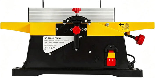 6 Inch Woodworking Bench Planer with 22.8*6.1 Inch 58×15.5cm Table, AC220V