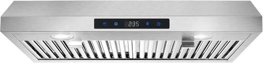 SNDOAS Range Hood 30 Inch Under Cabinet, 3-Venting Kitchen hood, Under Cabinet Range Hood 30 Inch, Hood Vents for Kitchen 3 Speeds
