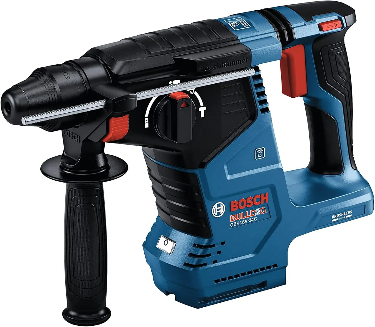 BOSCH GBH18V-24CN 18V Brushless Connected SDS-plus Bulldog 1 Inch Rotary Hammer Bare Tool, Brushless Motor
