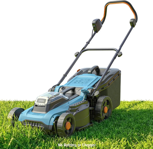 Cordless Electric Lawn Mower 16 Inch Compatible with Makita 18V Battery, Lightweight for Small Yards Tool Only