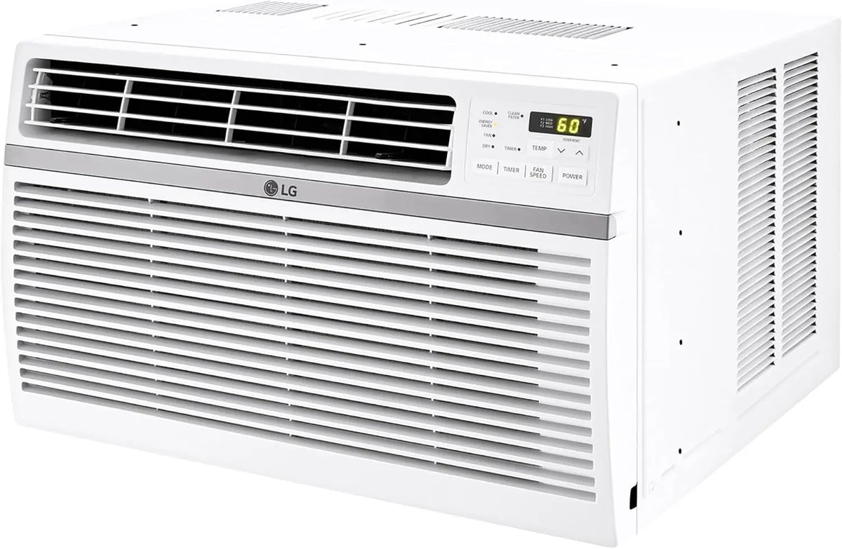 LG 12,000 BTU Window Air Conditioner, 115V, Cools 550 Sq.Ft. for Bedroom, Living Room, Apartment, Quiet Operation, 3 Cooling & Fan Speeds, White