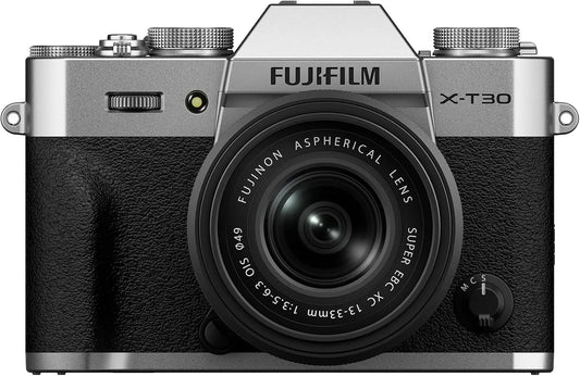 FUJIFILM 33mm X-T30 III Mirrorless Camera Body, with XC13- Lens Kit, Silver