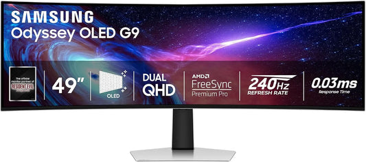 Samsung 49 Inch Odyssey G93SC Series QD-OLED Curved Gaming Monitor