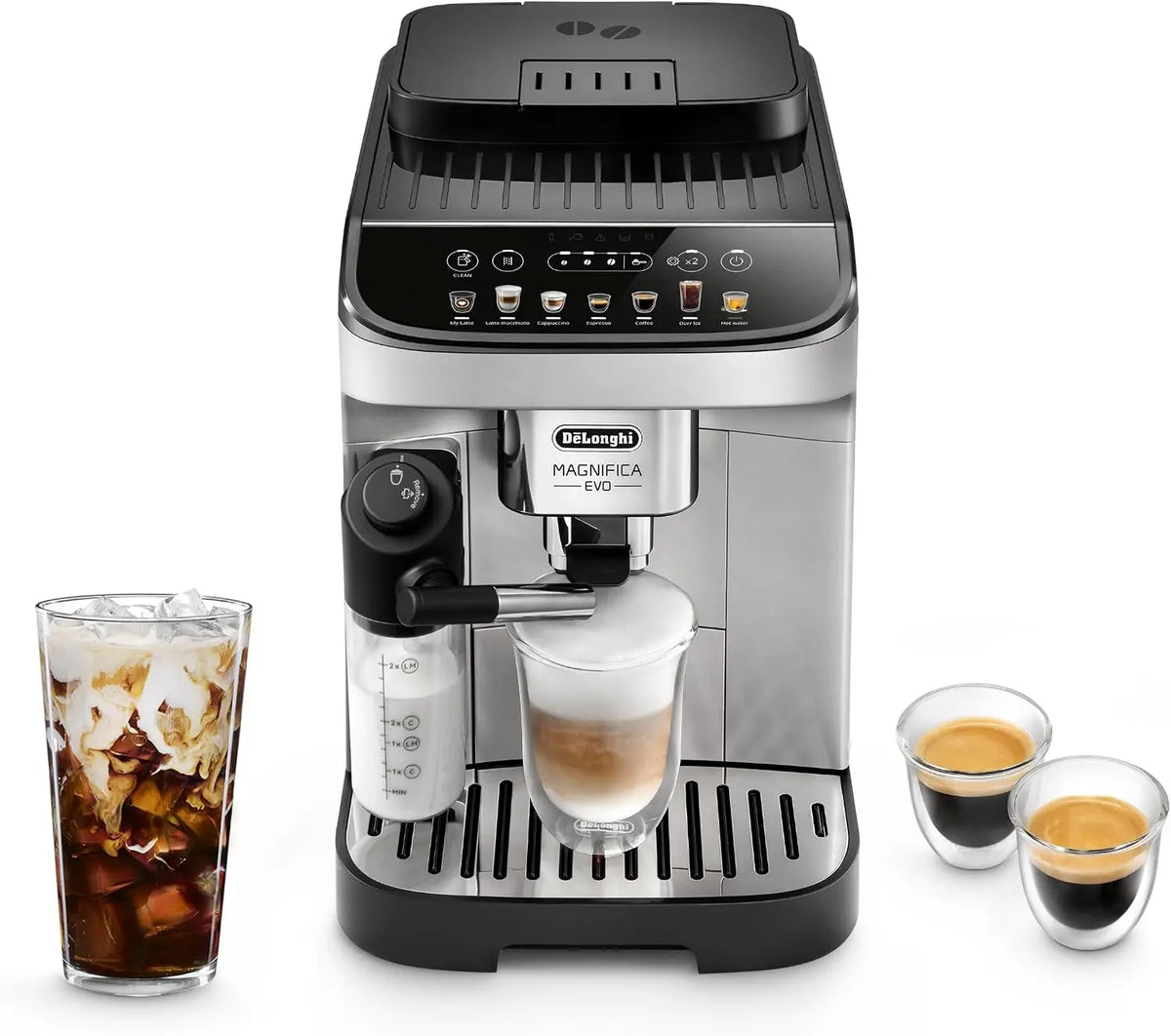 De'Longhi Magnifica Evo Automatic Espresso Machine - Milk Frother, Silver