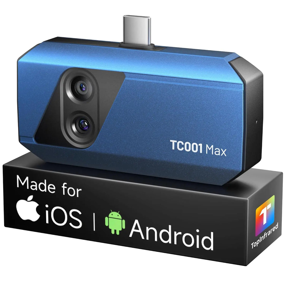 TOPDON Max Dual-Lens Thermal Camera for Any USB-C iPhone iPad Android, Model TC001