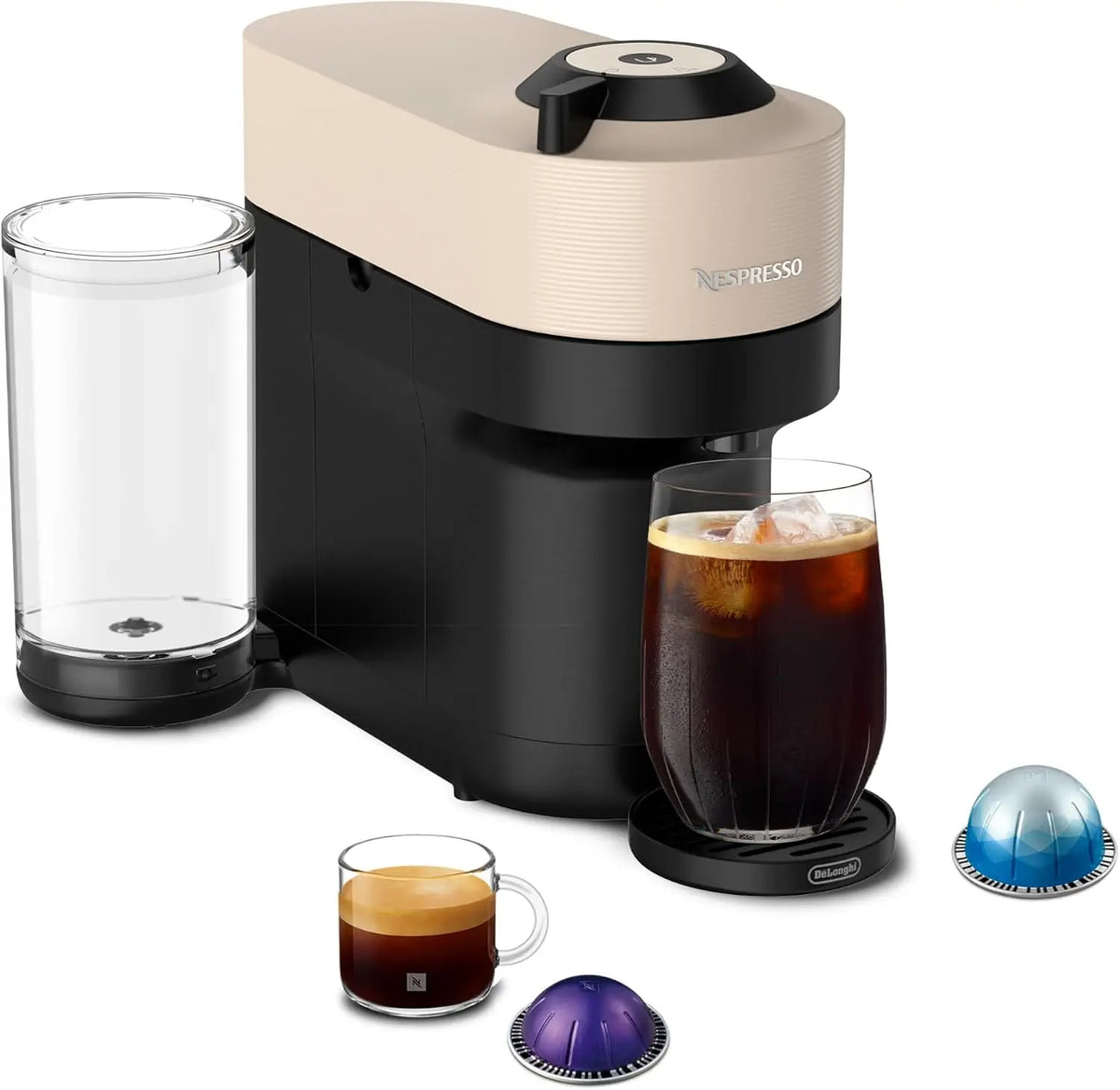 Nespresso Vertuo Pop+ Coffee & Espresso Maker by De'Longhi - Beige