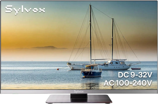 SYLVOX 22 Inch 12V TV, Marine Television, RV TV with DVD Player Built-in