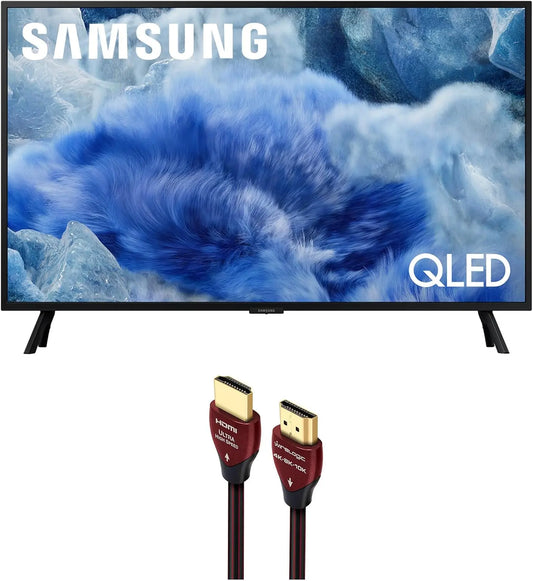 Samsung QN32Q8FAAFXZA 32 Inch Class QLED Q8F 4K Vision AI Smart TV, with a WireLogic Ruby 8ft Ultra High Speed 4K-8K-10K HDMI Cable 2025