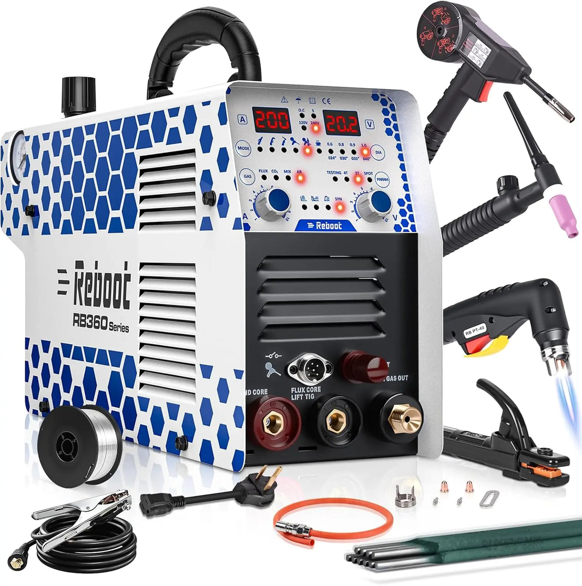 Reboot 200A Plasma Cutter Welder Combo Spool Gun Multiprocess 7-in-1