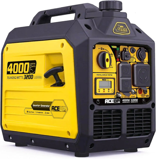 Aceup 4000 Watt Energy Gas Inverter Generator Portable Quiet for Home Use