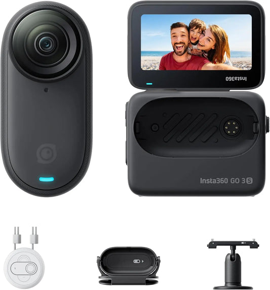 Insta360 GO 3S 128GB Midnight Black, 4K Vlogging Camera, Tiny & Portable, Remote Control