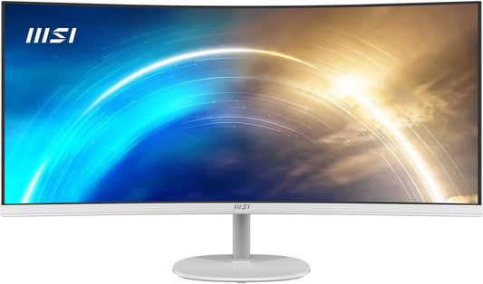 msi PRO MP341CQW 34-inch VA 3440 x 1440 UWQHD Computer Monitor, 100Hz, Free-Synch, HDMI, DisplayPort, VESA Mountable, Speaker, 1ms, White