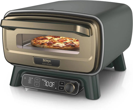 Ninja Artisan 5-in-1 Portable Pizza Oven in Green & Gold, MO201GN2