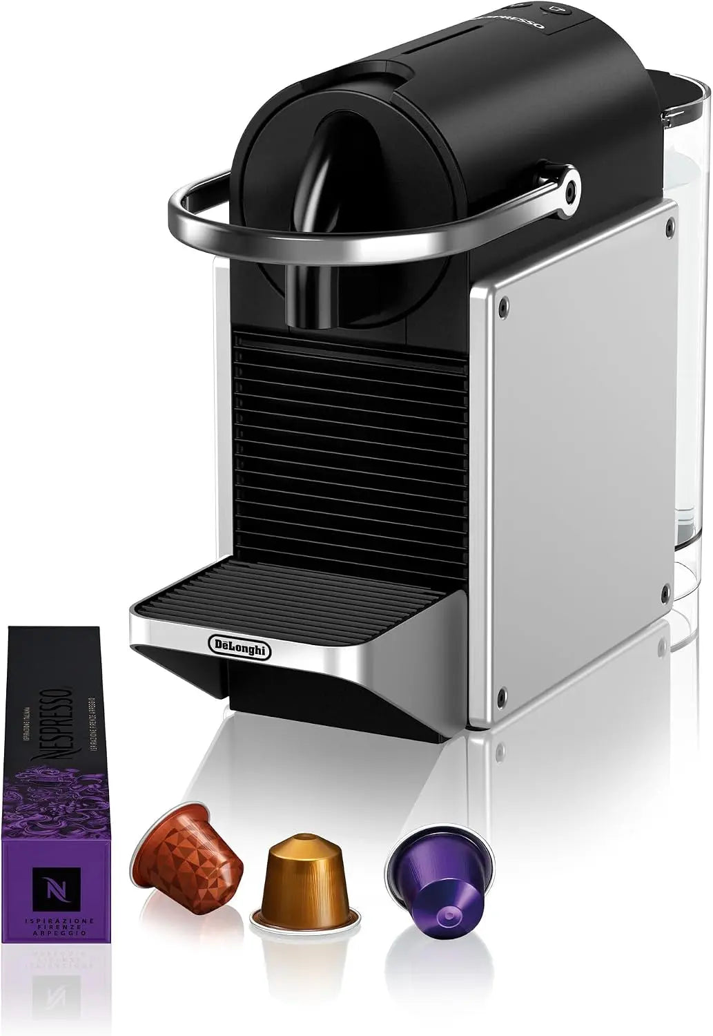 Nespresso Pixie Compact Espresso Machine by DeLonghi, with 19-Bar Pump, Silver