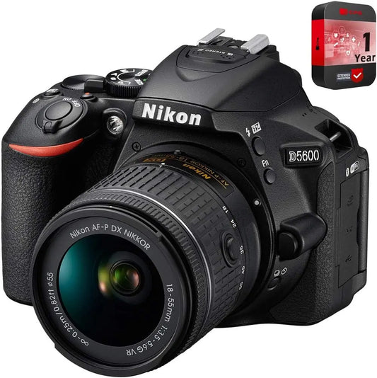 Nikon D5600 Digital SLR Camera & 18-55mm VR DX AF-P Lens, Touch Controls, Bluetooth Connectivity, Refurbished