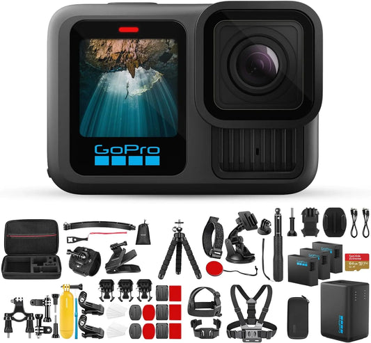 GoPro HERO13 Black Camera, Remote Control, Bluetooth Connectivity