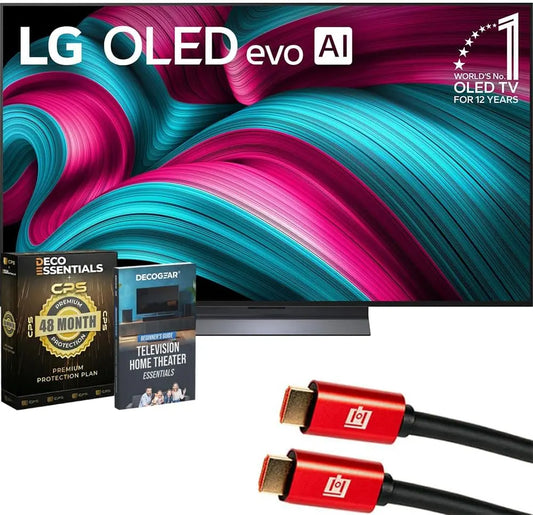 LG 55 Inch C5 Series OLED evo 4K UHD Smart webOS TV 2025 OLED55C5PUA Bundle, with 4 YR CPS Enhanced Protection Pack, Remote Control