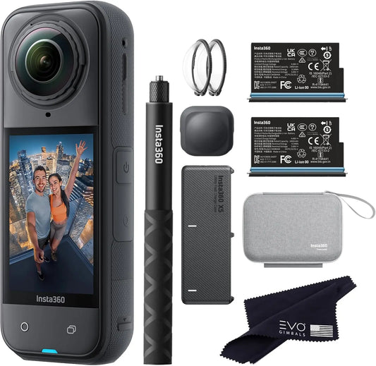 Insta360 Essentials Bundle-8K Waterproof 360 Action Camera, Model X5