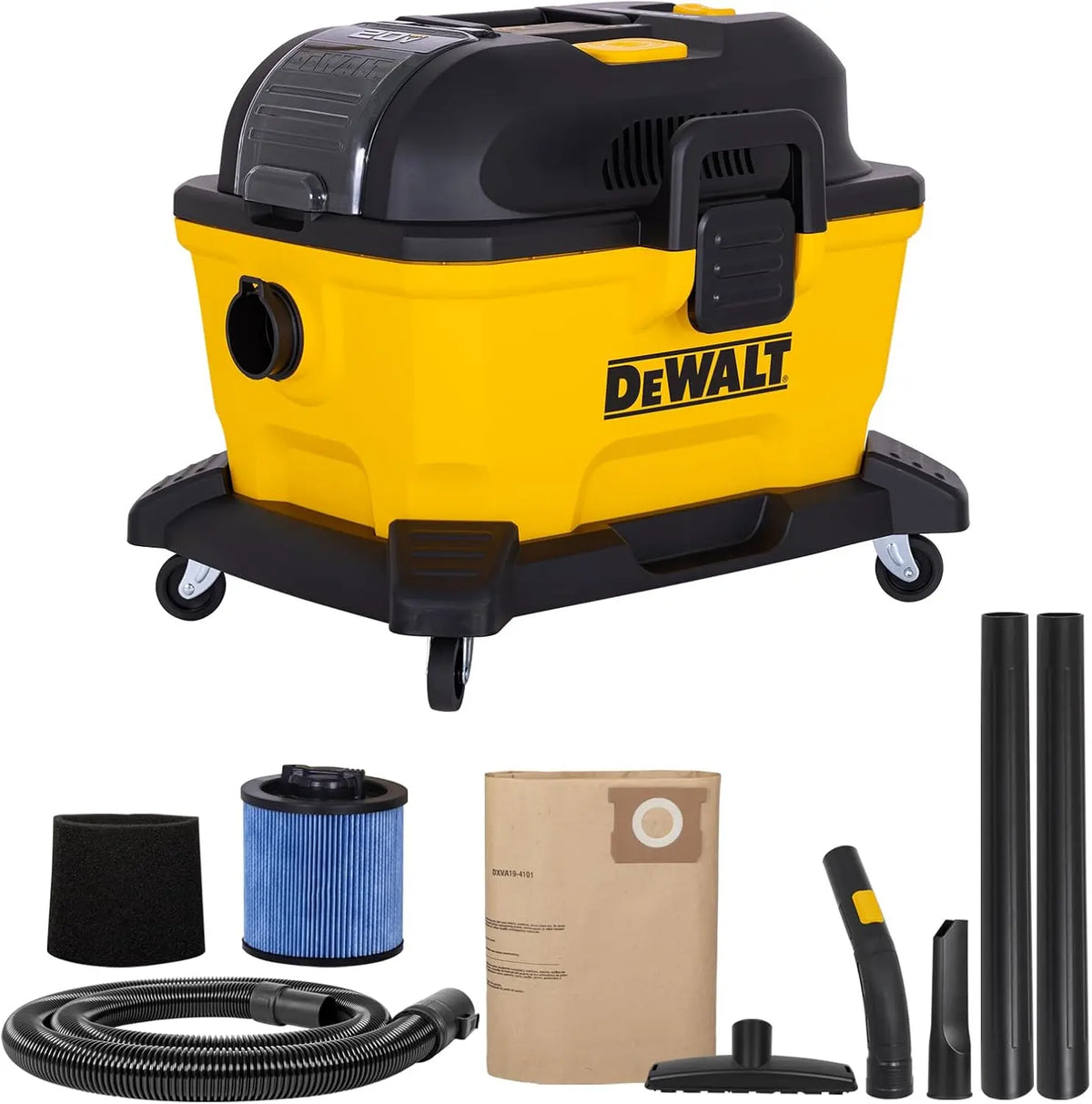 DEWALT 20V MAX Cordless Wet Dry Shop Vacuum 6 Gallon, Portable Vacuum Cleaner with Suction, Blower Function, On-Board Storage, Tool Only, DXCVXA06B