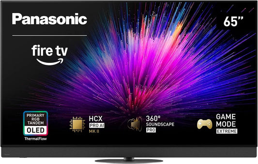 Panasonic Z95 Series 2025 Model 65-inch OLED 4K Ultra HD Smart Fire TV, HDR10+ Adaptive, 360 Soundscape Pro, 144Hz Refresh Rate and Hands-Free Alexa