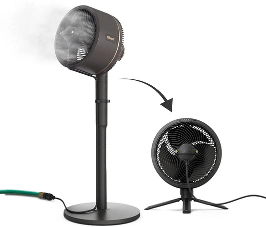 Shark FlexBreeze 2-in-1 Fan with Misting Attachment - Charcoal, FA222