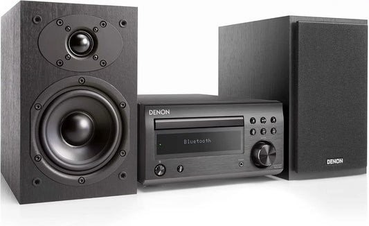 Denon D-M41 Home Theater Mini Amplifier and Bookshelf Speaker Pair, Bluetooth Connectivity