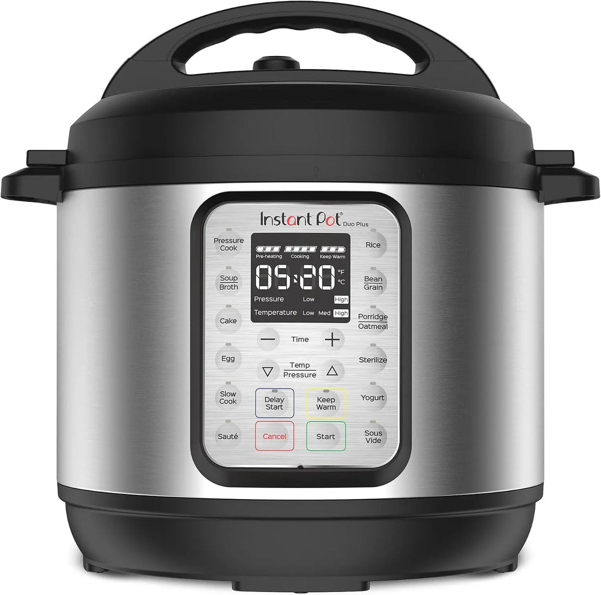 Instant Pot Duo Plus 6 Qt 9-in-1 Electric Pressure Cooker, Stainless Steel, Keep-Warm Function