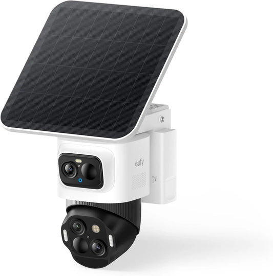 eufy Security eufyCam S4 - 4K Solar Camera, 3-Lens PTZ, 360° Coverage