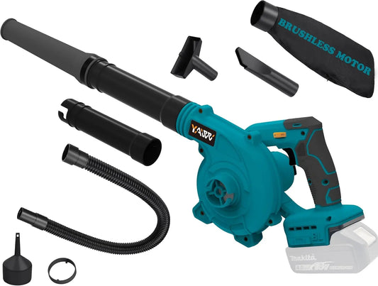 Cordless Leaf Blower for Makita 18V Battery, 6 Variable Speed Up to 180MPH, 2-in-1 Handle Electric Blower and Vacuum Cleaner Battery Not Included