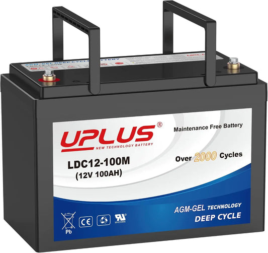 UPLUS 100Ah 12V Deep Cycle Leisure Battery LDC12-100M Group 27 Size