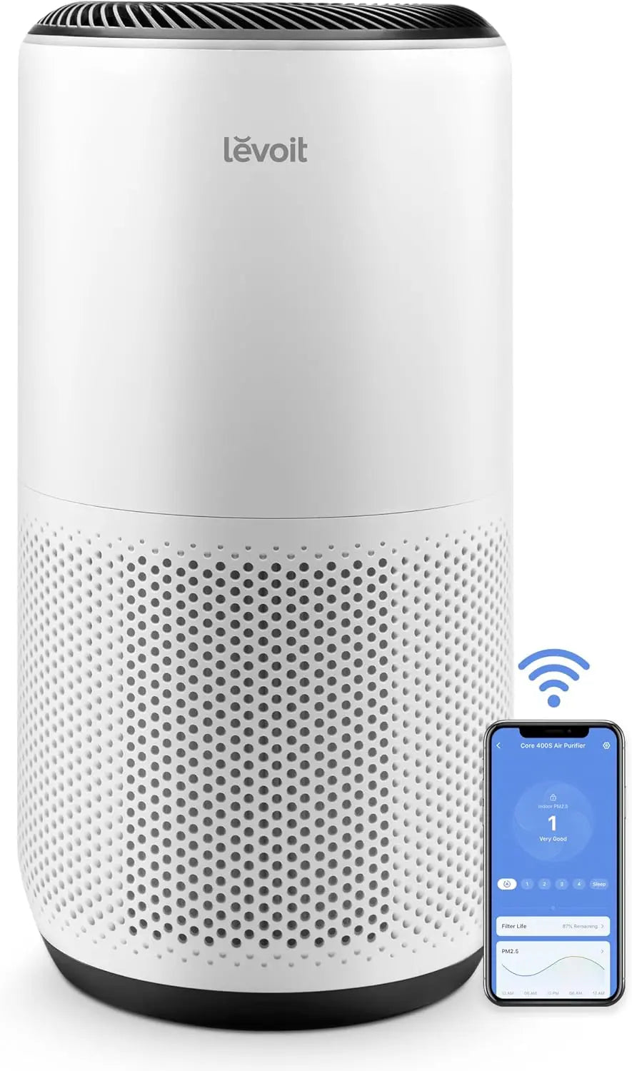 LEVOIT Smart Air Purifiers for Home Large Room Up to 1733 Ft² Core 400S-P, LCD Display