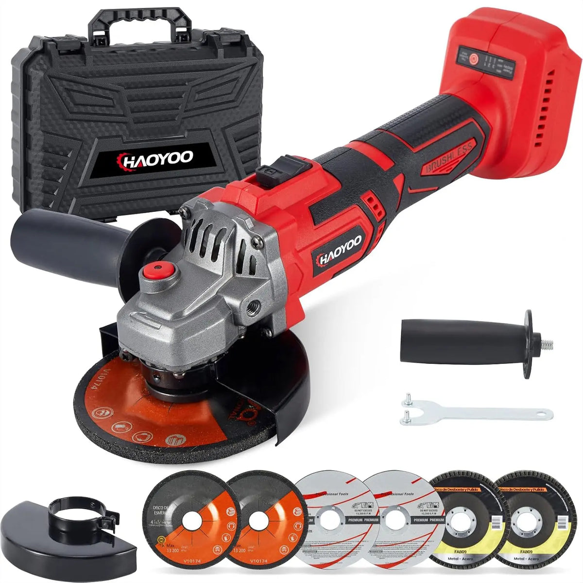 Cordless Angle Grinder 4-1/2 Inch, Compatible with makata 18V Battery, Power Electric Angle Grinder Tool with Handle, Brushless Motor for Cutting