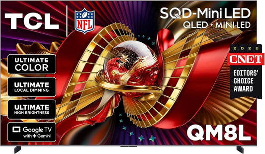 TCL 98 Inch QM8L Series SQD-Mini LED QLED 4K Smart Google TV 98QM8L 2026