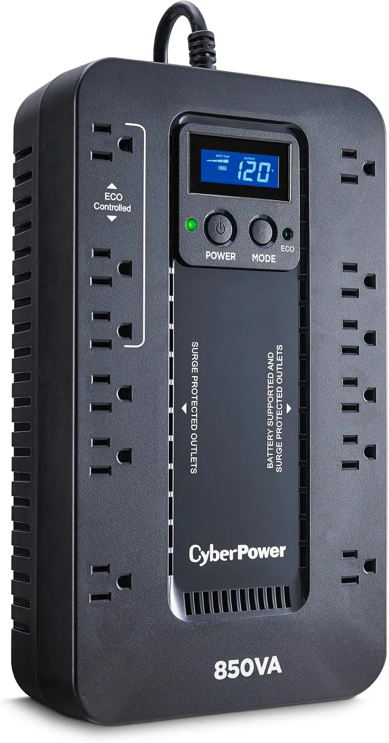CyberPower Ecologic UPS Battery Backup and Surge Protector, Model EC850LCD