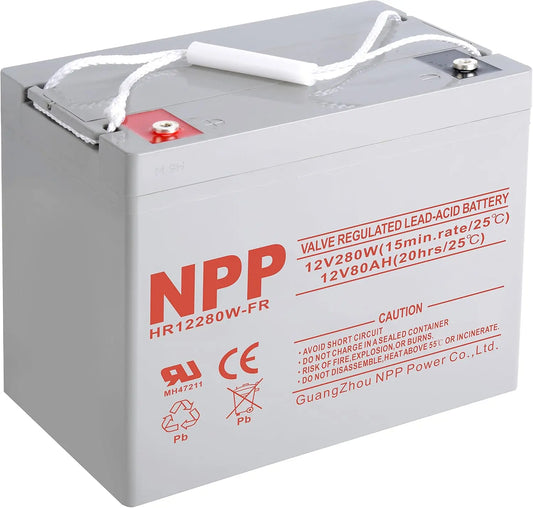 NPP HR12280W 12Volt FR 1680Watts Battery, 280Watts per Cell Rechargeable High Rate Sealed Lead Acid UPS Replacement 12V 80Ah 85Ah Batteries
