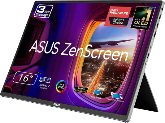 ASUS - ZenScreen MQ16FC 15.6 Inch16:10 USB-C OLED Portable Monitor