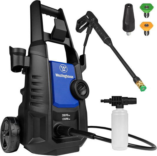 Westinghouse ePX3050 Electric Pressure Washer - 2100 Max PSI 1.76 Max GPM with Foam Cannon and Turbo Nozzle, for Cars/Fences/Driveways/Home/Patios