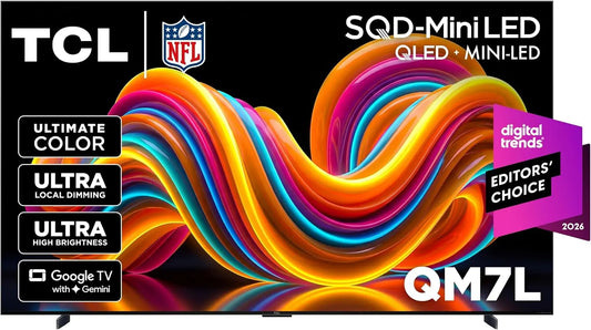 TCL 98 Inch QM7L Series SQD-Mini LED QLED 4K Smart Google TV 98QM7L 2026