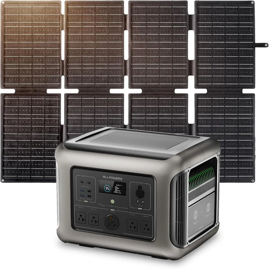 ALLPOWERS R2500 1920Wh V2 Portable Power Station with 160W Solar Panel