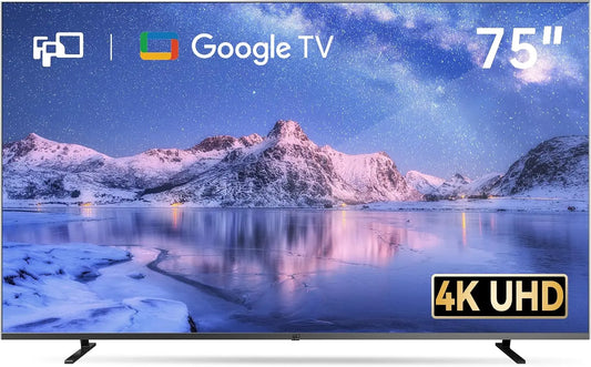 FPD 75 Inch Smart TV, 4K UHD LED Google TV, HDR 10, MEMC Television, Remote Control