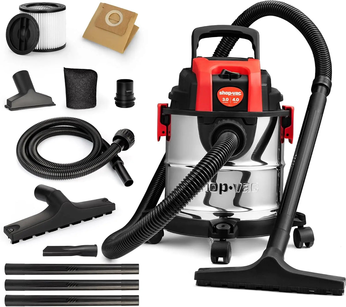 Shop-Vacuum 3 Gallon 4.0 Peak HP Wet/Dry Vacuum with Blower Function