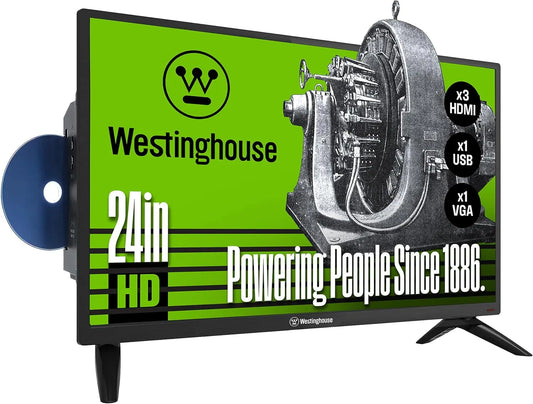 Westinghouse 24 Inch Television with DVD Player Built in, HD Small Non-Smart Television
