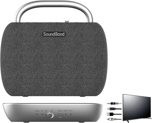 Wireless tv Speakers, Wireless Speakers for Smart TV Portable TV Speakers for Hard of Hearing Seniors and Elderly, DVD, Multimedia Player
