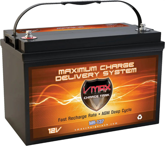 VMAX MR137-120 120Ah 12V AGM Deep Cycle Marine Grp 31 Battery COMPATIBLE WITH Electric Trolling Motors