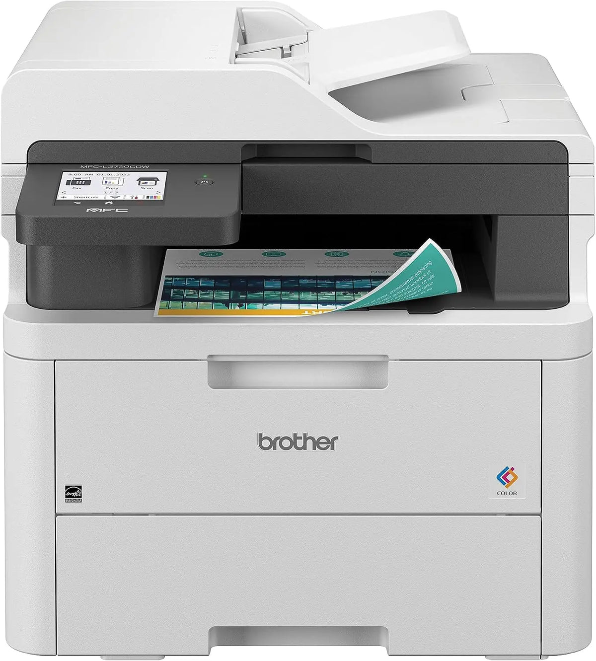 Brother MFC-L3720CDW Wireless Color Laser Printer, Scanner, Copier, Fax, Auto Duplex, 250-Sheet Capacity, Touch Controls, Wi-Fi Connectivity